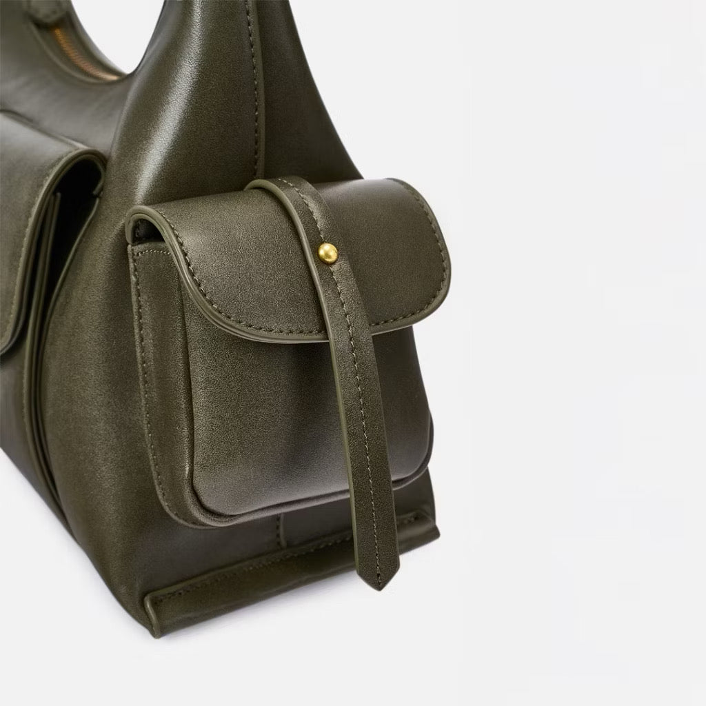 (LESAC) Crystal Bag - Moss Green