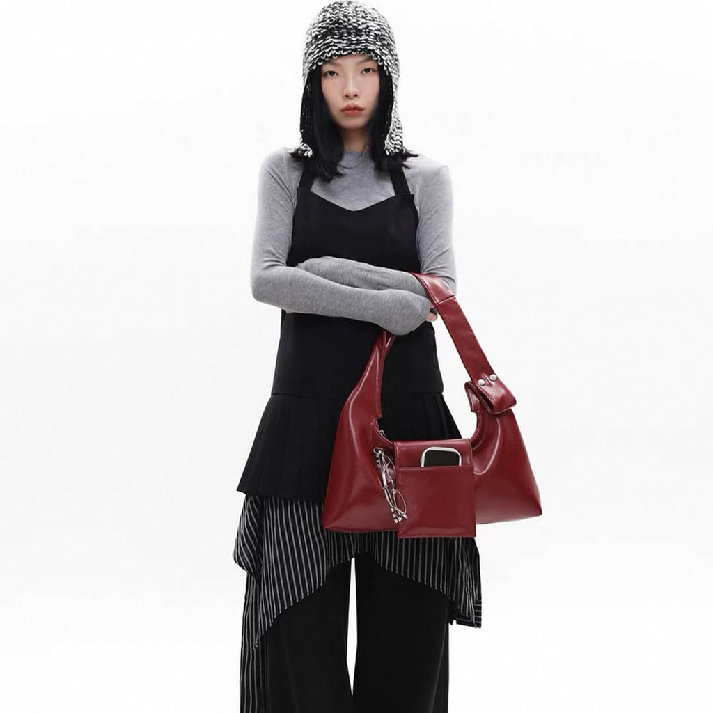 Pae Bag (Cherry Leather or Suede Brown)