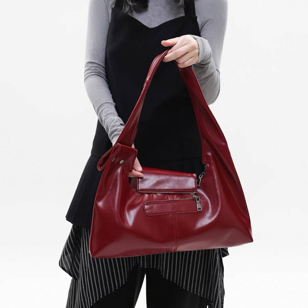 Pae Bag (Cherry Leather or Suede Brown)
