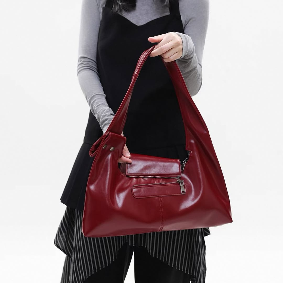 Pae Bag (Cherry Leather or Suede Brown)