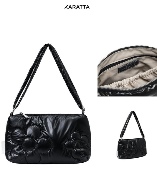 BLOOMING SHOULDER BAG - Black