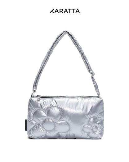 BLOOMING SHOULDER BAG - Silver