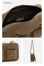 (Floralpunk) Brooklyn Pocket Box Bag - Suede Teddy