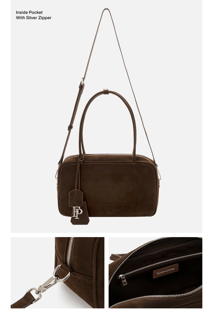 (Floralpunk) Berlin Briefcase Small - Suede Brown