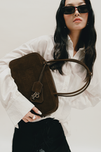 (Floralpunk) Berlin Briefcase Small - Suede Brown