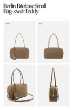 (Floralpunk) Berlin Briefcase Small - Suede Teddy