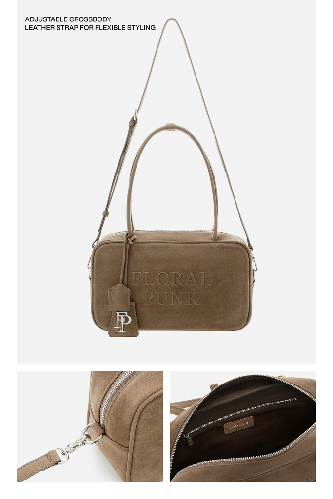 (Floralpunk) Berlin Briefcase Small - Suede Teddy