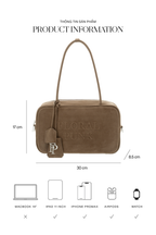 (Floralpunk) Berlin Briefcase Small - Suede Teddy