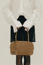 (Floralpunk) Berlin Briefcase Small - Suede Teddy