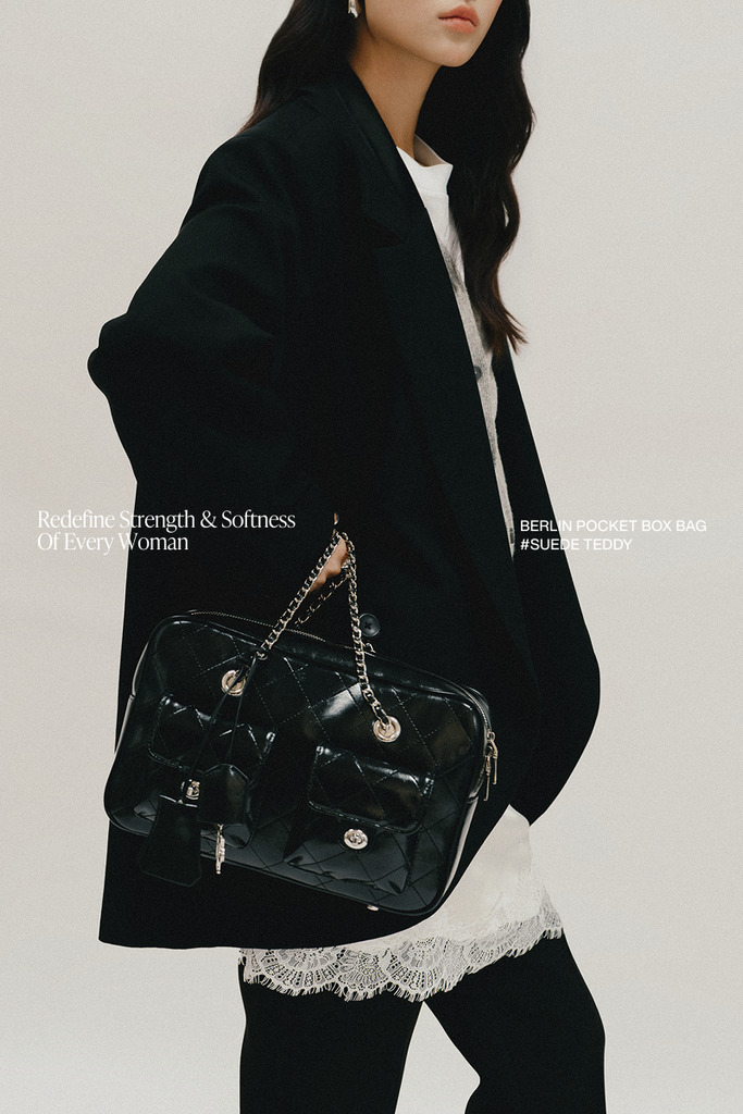 (Floralpunk) Brooklyn Pocket Box Bag - Black