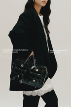 (Floralpunk) Brooklyn Pocket Box Bag - Black