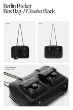 (Floralpunk) Brooklyn Pocket Box Bag - Black